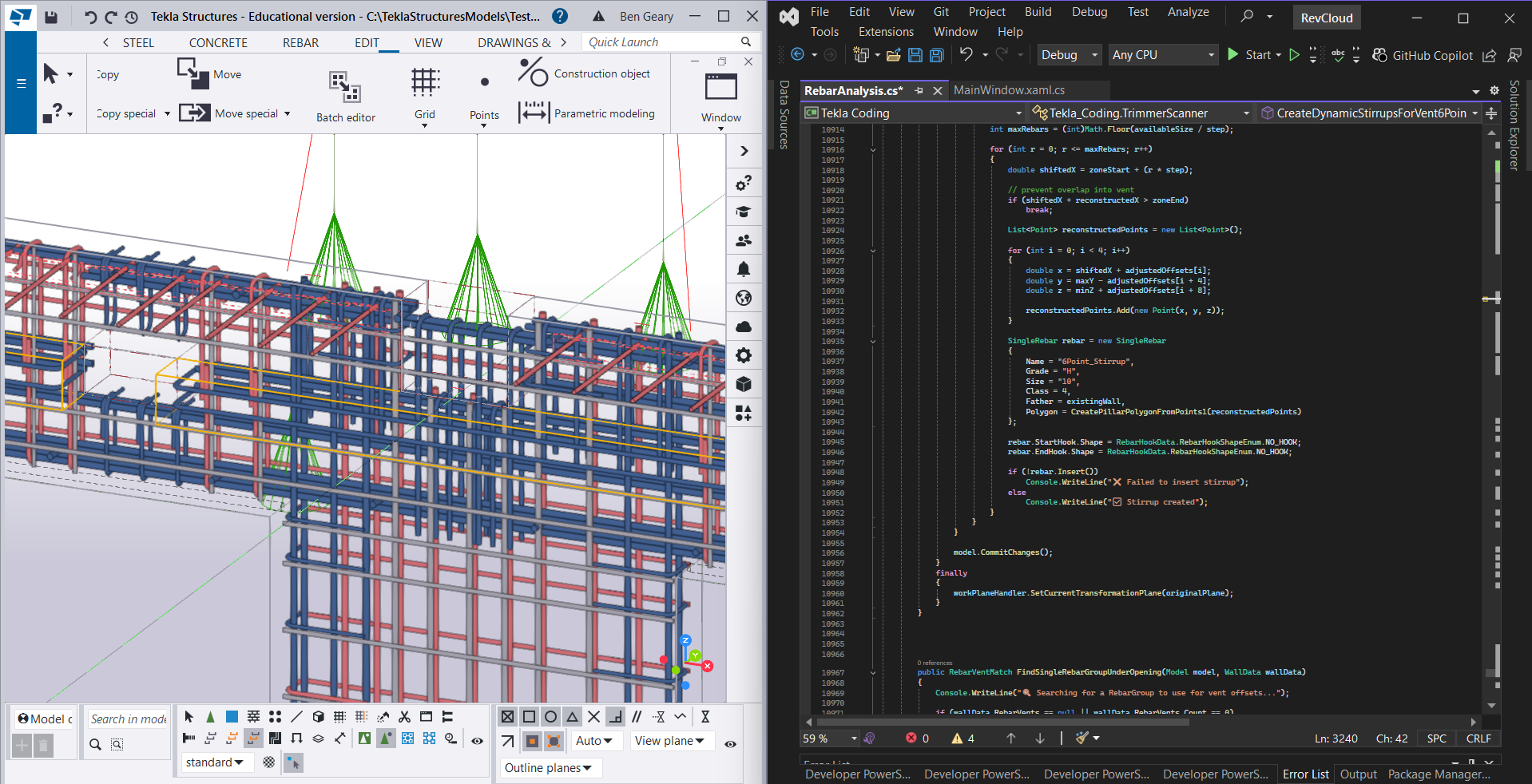 Tekla Structures · View 1 — 3D